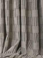 Çizgili Keten Fon Perde - Görsel 3