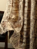 Baskılı Kadife Fon Perde - Görsel 3