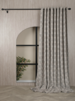 Çizgili Keten Fon Perde