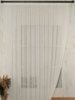 Dolgulu Keten Tül Perde - Görsel 2