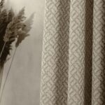 Soft Keten Geometrik Fon Perde