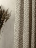 Soft Keten Geometrik Fon Perde