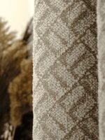 Soft Keten Geometrik Fon Perde - Görsel 5